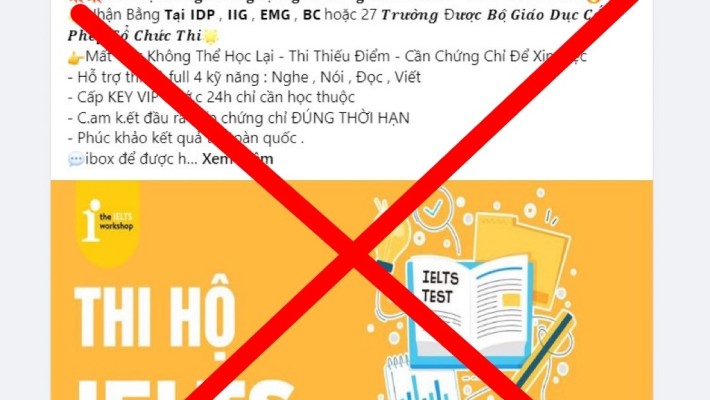 Tràn lan quảng cáo thi hộ chứng chỉ ngoại ngữ